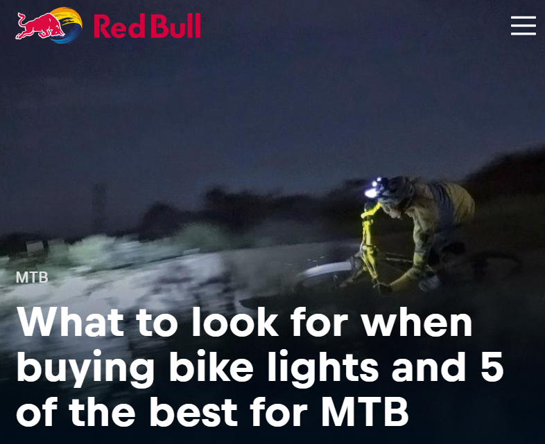 Gloworm lights bike lights red bull